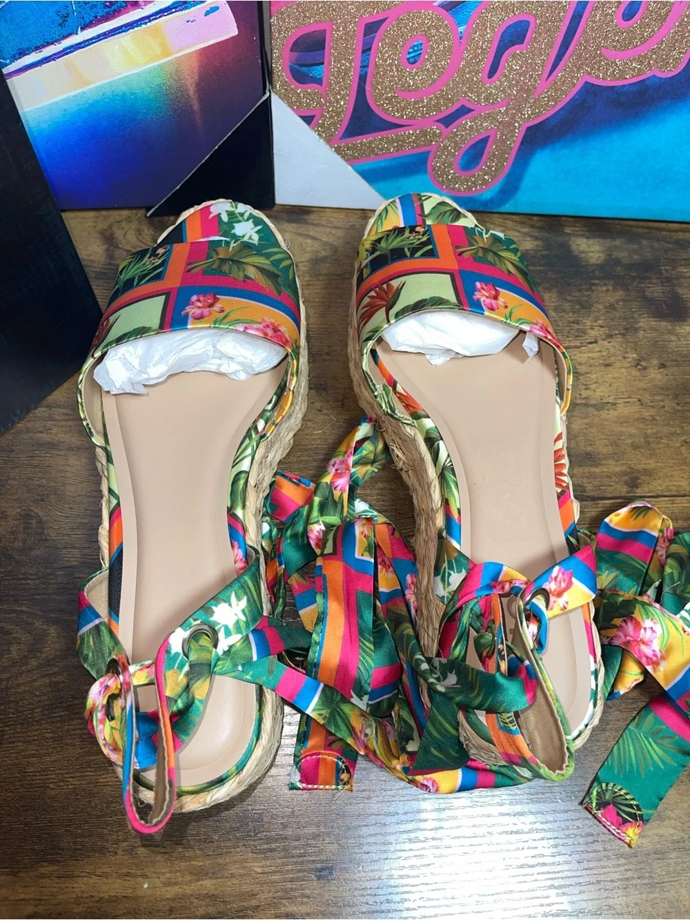 I.N.C. International Concepts  Women's Fletcherr Lace-Up Wedge Sandals sz 12